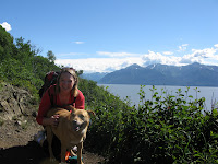 Julie Johnson - Walk Leader - on the trail.
