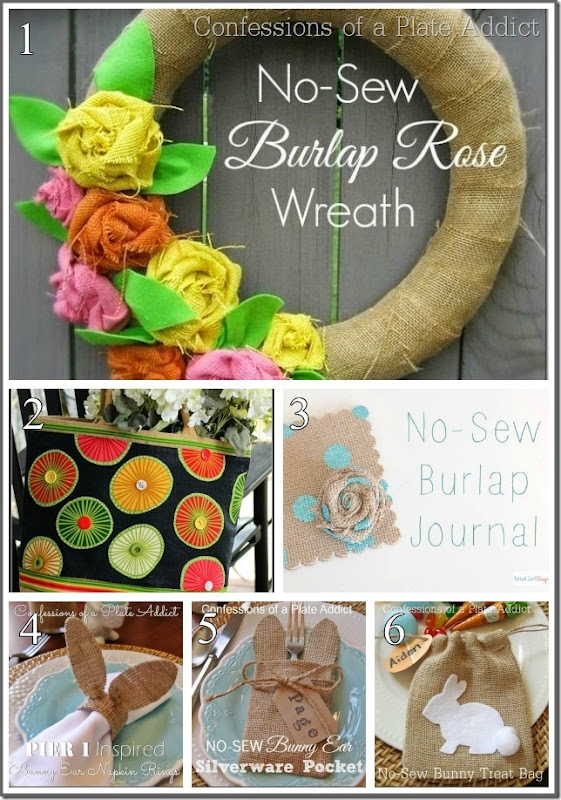 CONFESSIONS OF A PLATE ADDICT 20 No-Sew Projects with Burlap