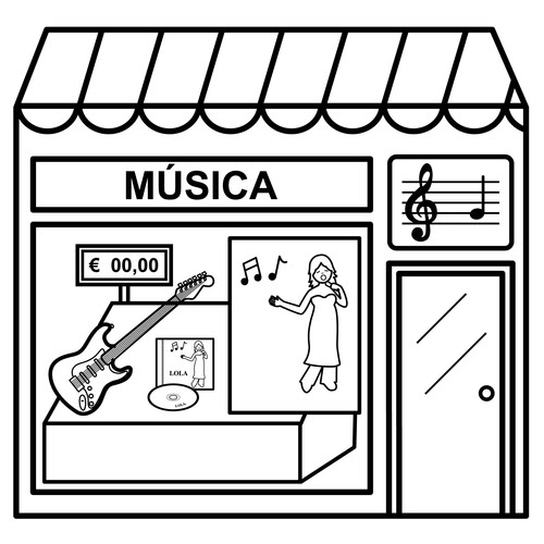 Imagenes de tiendas para colorear - Imagui