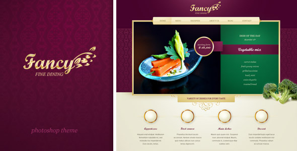 Fancy - website for upscale and fancy restaurant - Food Retail