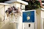 The entry to their wedding day venue, Rock House.