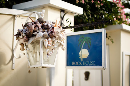 The entry to their wedding day venue, Rock House.