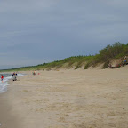 Piękna cicha czysta plaża...po prawej wspominane wejście na kemping.