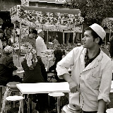 Urumqi - Marché de rue, cuisinier