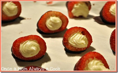 cream chesse stuffed strawberries