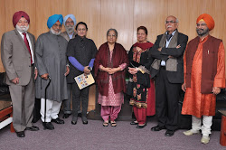 Dr Amrik Singh Chattha, Bhayee Sikandar Singh, Prof Gurinder Singh Mann, Dr Gurpreet Maini, Mrs Gursharan Kaur, Dr Jaswinder Kaur, Prof B N Goswamy and Roopinder Singh