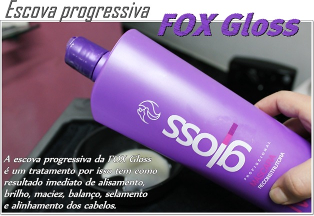escova progressiva fox gloss, alisamento perfeito