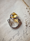 Inverted quartz on Anna Sheffield's Elenore cocktail ring.