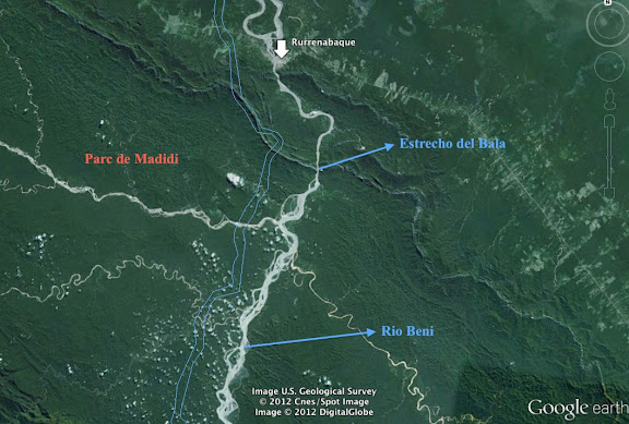 Le Rio Beni au sud de Rurrenabaque