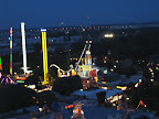 Amusement rides in the Prater, seen from the Riesenrad.