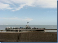 7319 Texas, Corpus Christi - US-181 North - U.S. Navy Aircraft carrier 'USS Lexington' Museum in Corpus Christi Bay from Harbor Bridge