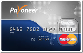 Tarjeta de Débito Internacional MASTERCARD PAYONEER