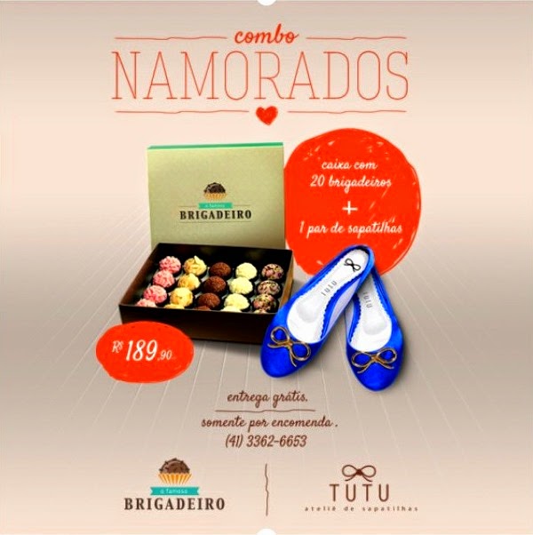 Kit Namorados . Tutu Sapatilhas + Famoso Brigadeiro. brigadeiro-tutu dia dos namorados