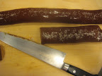 Sprinkle caramel generously with sea salt and slice with a sharp knife.