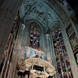 inside the duomo in Milan, Italy 