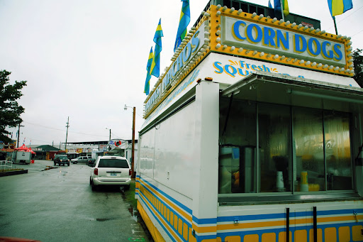 A corn dog stand sits among the other vendors at the Ozark Empire Fair. 

Photo Credit: Alex Crowder
