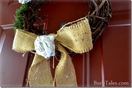 Burlap wreath bow
