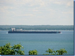 3150 Michigan US-2 East St Ignace - Lake Michigan & the lake freighter the Edwin H. Gott