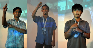 Judges introduces themselves, (from left) Aldrin Pogi Gabriel, Emil Zion Punzalan and Sir Jefferson Cortez