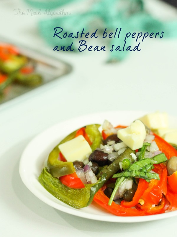 Roasted bell peppers & bean salad
