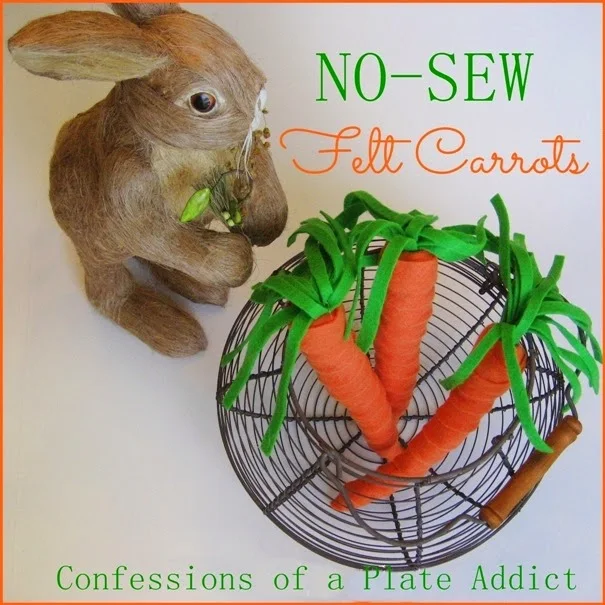 CONFESSIONS OF A PLATE ADDICT No-Sew Felt Carrots