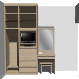3d Design for Built-in Wardrobe for Second Bedroom