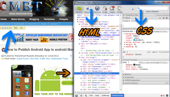 Chrome Developer tools Chrome Developer tools
