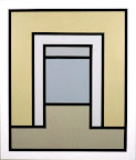 hallway, 1995, acrylic on wood, 41 x 35 x 1.5 in.