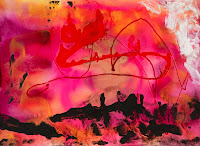 Red Dragon, mixed media on paper, 30x22