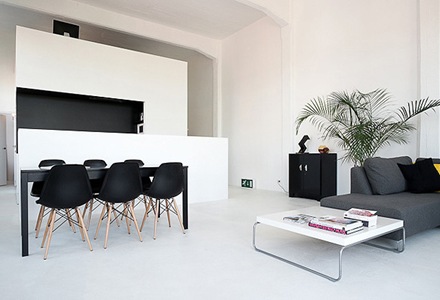 Interiorismo minimalista en blanco y negro - Diseño Vip