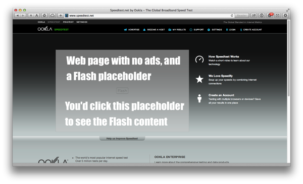 Speedtest no ads flash placeholder