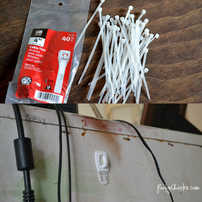 HOW TO: Easily keep electronic cords out of sight with two very inexpensive supplies