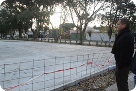 Juan Pablo de Jesús recorrió la obra de remodelación del Parque General Lavalle en Mar de Ajó