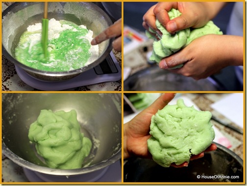 Making Pandan Snow Skin Dough