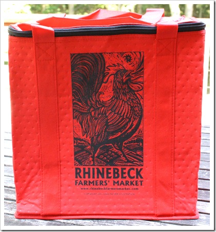 rhinebeck farmers market insulated tote bag