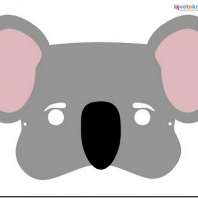 Máscaras de Carnaval: Máscara de koala en foam con moldes