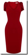 Karen Millen Red Crepe 40s Dress