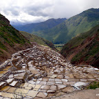 A huge underground salty spring pour into the pools where the water evaporates and salt is harvested.