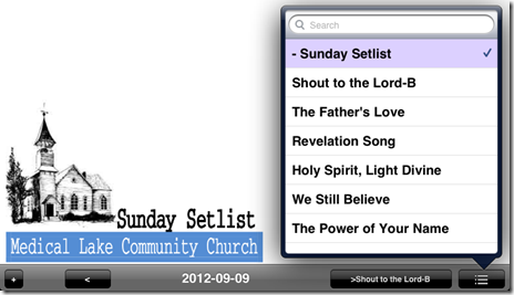 setlist 2012-09-09 unrealBook