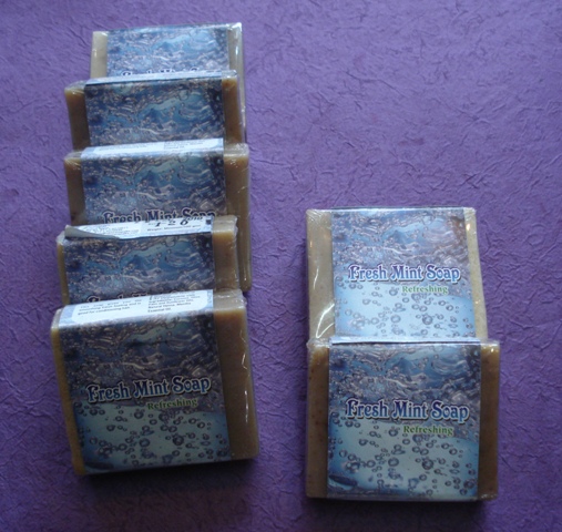 fresh mint soap