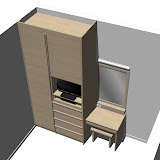 3d Design for Built-in Wardrobe for Second Bedroom