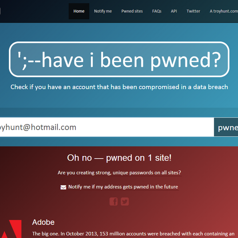 Troy Hunt Have you been pwned? Now you can be automatically told when