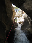 Ludovic Pin au d&eacute;part du canyon.