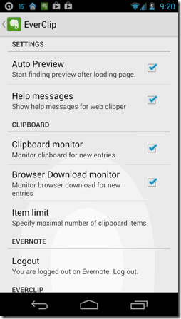 evernote web clipper android