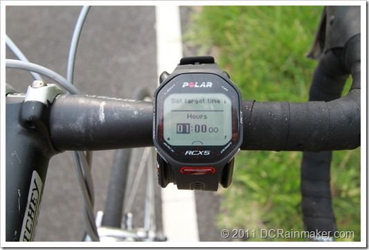 Polar RCX5 Race Pace Target Time Setting