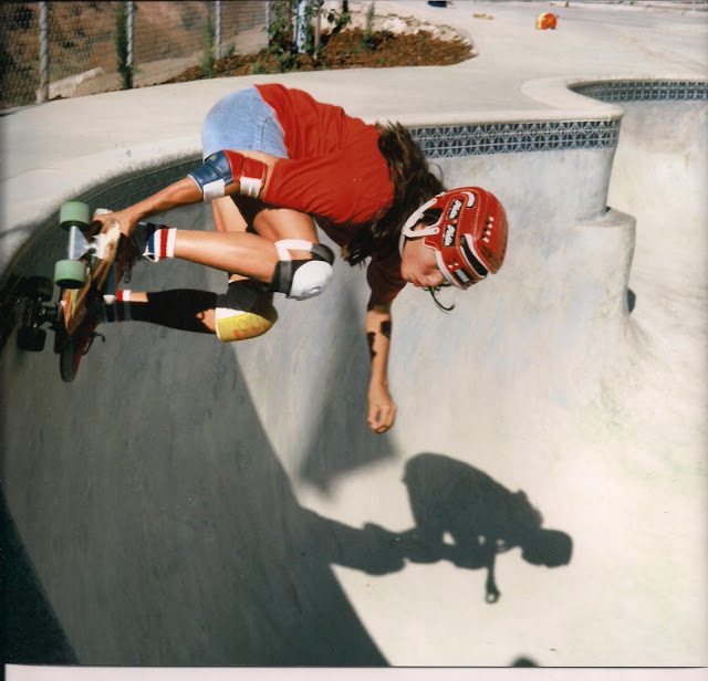 Carving the coping at Spring Valley Skate Park