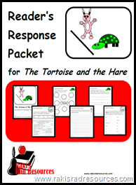 Tortoise and the Hare Reader's Response Packet - 20 pages of literacy center activities that require no prep - FREE
