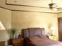 Textured and painted bedroom