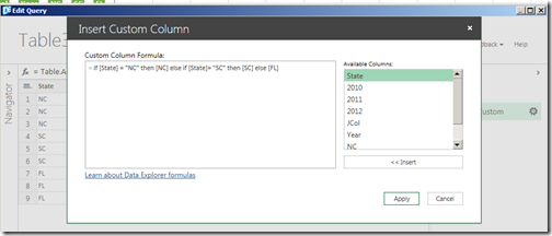 custom column expression