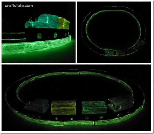 glow in the dark train - This is such a neat idea for a kids activity! glow in the dark train - This is such a neat idea for a kids activity!